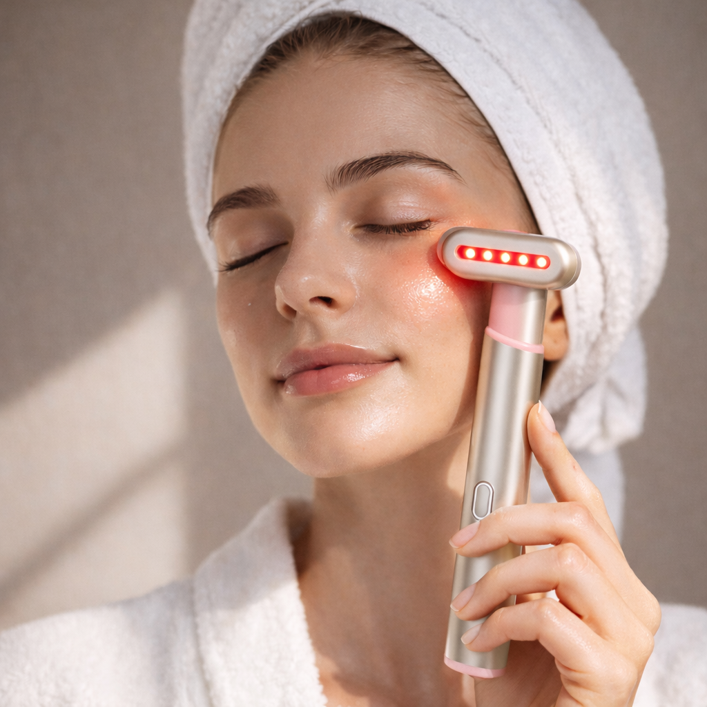 Beauty Eye Massager Device Anti Dark Circle Rechargeable EMS Vibrator Face Lifting Device Skin Care Skin Care 3-in-1 Function